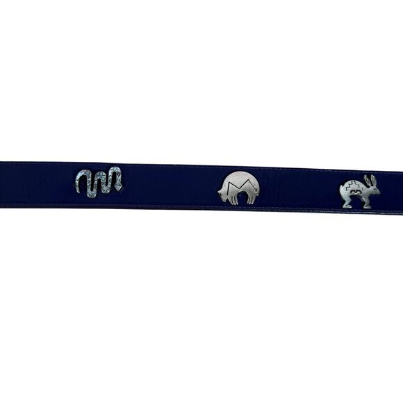 Silver Creek Leegin Purple Leather Western Belt Southwest Concho 30 main image 7